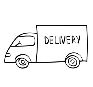 delivery truck black icon