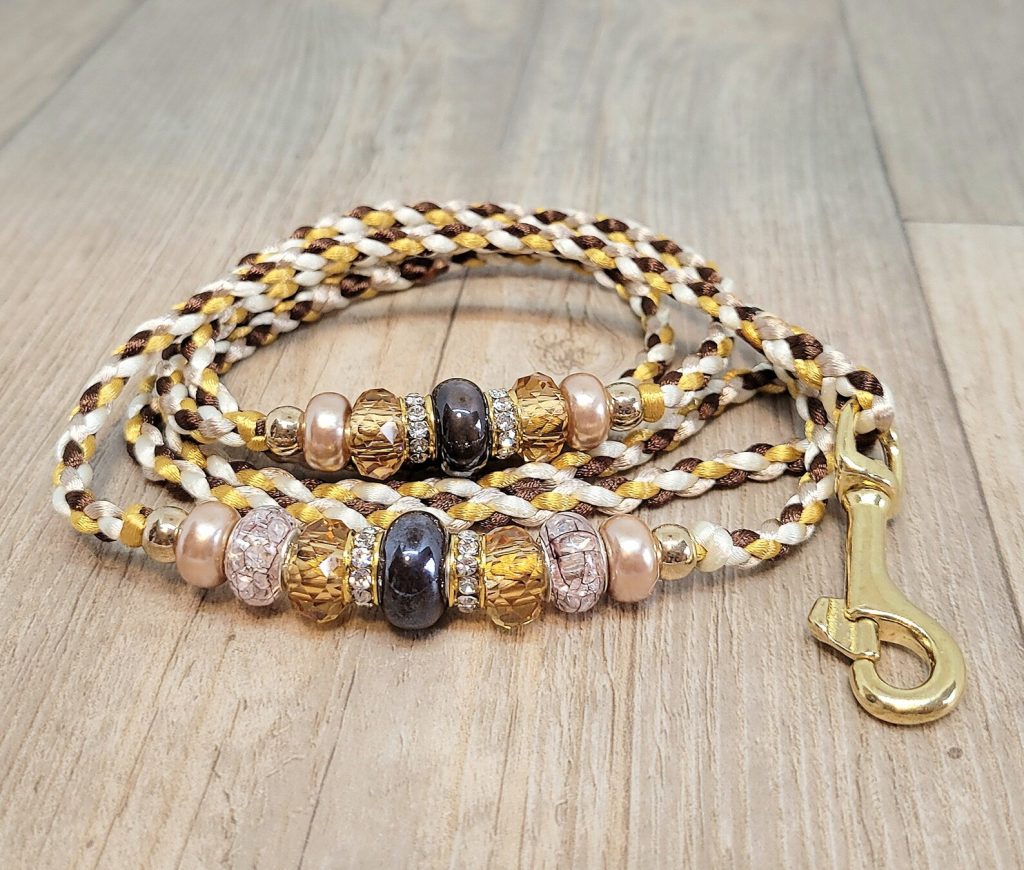 Custom Beaded Dog Show Leads Australia Keiko & Me
