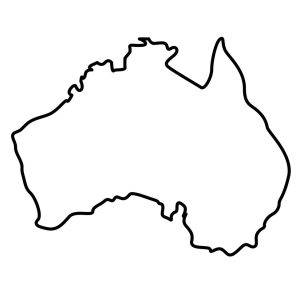 map of australia outline